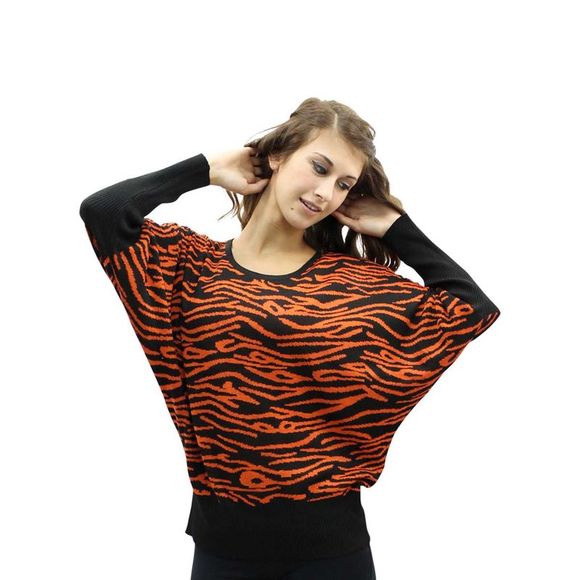 Crew Neck Wide Sleeve Sweater Top - Picture 2 of 2